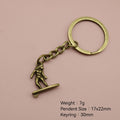 Metal Surfboard Music Keychain Bag Charm view 2