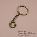 Zinc Alloy Star Moon Keychain For Bag Charm Gift view 2
