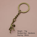 Zinc Alloy Simple Eagle Claw Keychain Bag Charm Gift view 2