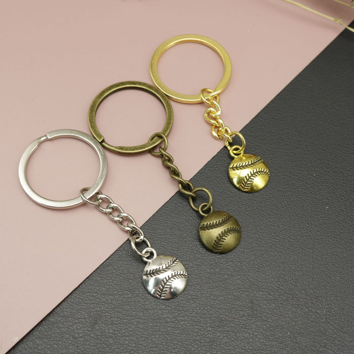 Zinc Alloy Minimalist Baseball Keychain Sports Gift