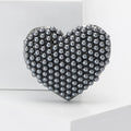 Metal Alloy Pearl Heart Brooch For Women's Fashion Apparel view 2
