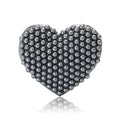 Metal Alloy Pearl Heart Brooch For Women's Fashion Apparel view 5