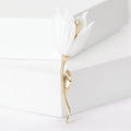 Alloy Enamel Tulip Brooch Pin For Womens Coat Decoration view 2