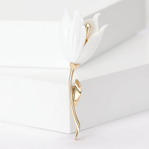 Alloy Enamel Tulip Brooch Pin For Womens Coat Decoration