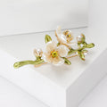 Alloy Plum Blossom Branch Brooch Pin For Women's Clothing Decoration view 2