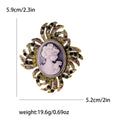 Alloy Rhinestone Queen Face Brooch For Elegant Women Apparel view 6