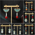 New Chinese Style Beaded Long Tassel Pearl Clip On Earrings Waterdrop Hanfu Accessories view 1