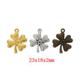 Zinc Alloy Four Leaf Clover Charm Pendant No.575062 for DIY Necklace Bracelet Jewelry Making view 1