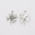 Zinc Alloy Four Leaf Clover Charm Pendant No.575062 for DIY Necklace Bracelet Jewelry Making view 3