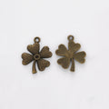 Zinc Alloy Four Leaf Clover Charm Pendant No.575062 for DIY Necklace Bracelet Jewelry Making view 2