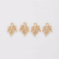 Zinc Alloy Maple Leaf Charm Pendant No.384704 for DIY Necklace Bracelet Jewelry Making view 3