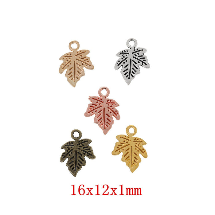 Zinc Alloy Maple Leaf Charm Pendant No.384704 for DIY Necklace Bracelet Jewelry Making