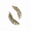 Zinc Alloy Feather Leaf Charm Pendant No.803593 for DIY Necklace Bracelet Jewelry Making view 2