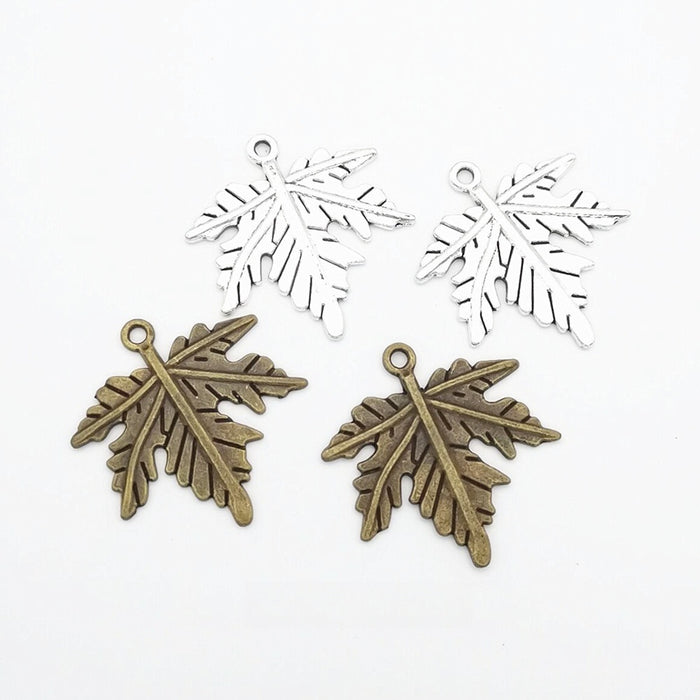 Zinc Alloy Maple Leaf Charm Pendant for DIY Necklace Bracelet Jewelry Making