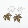 Zinc Alloy Maple Leaf Charm Pendant for DIY Necklace Bracelet Jewelry Making view 4