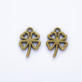 Zinc Alloy Four Leaf Clover Charm Pendant No.156047 for DIY Necklace Bracelet Jewelry Making view 3