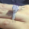 European American Pave Statement Round Crown High Setting Wedding Ring For Women, Luxury Engagement Ring view 4