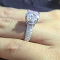 European American Pave Statement Round Crown High Setting Wedding Ring For Women, Luxury Engagement Ring view 2