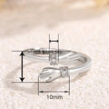 Creative Double Hands Hug Open Ring For Women, Adjustable Love Embrace Anniversary Jewelry view 5
