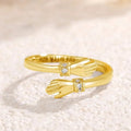 Creative Double Hands Hug Open Ring For Women, Adjustable Love Embrace Anniversary Jewelry view 4