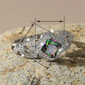 Colorful Rhombus Ring For Women, Light Luxury Sparkling European Style Fashion Jewelry view 4