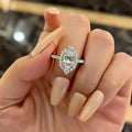 Marquise Shape Oval Zircon Inlaid Ring For Women, European Wedding Ceremony Jewelry view 2