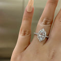 Marquise Shape Oval Zircon Inlaid Ring For Women, European Wedding Ceremony Jewelry view 1