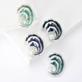 Alloy Enamel Wave Brooch Pin With Pearl For Womens Clothing view 1