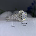 European Style Twisted Ring With Full Rhinestone Vintage Floral Tower Simulated Wedding Ring view 5