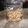 Romantic Animal Butterfly Hollow Ring For Women, French Light Luxury Princess Index Jewelry view 5