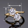 Sparkling Zircon Women's Ring European American Fashion Proposal Engagement Jewelry Gift view 5