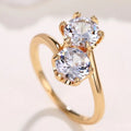 Sparkling Zircon Women's Ring European American Fashion Proposal Engagement Jewelry Gift view 2