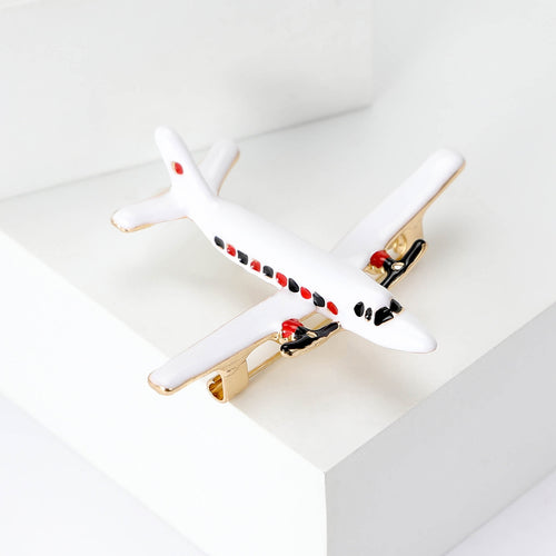 Alloy Enamel Airplane Brooch Pin For Women's Clothing Accessories