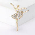 Alloy Rhinestone Dancing Girl Brooch Pin For Women's Clothing view 2