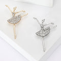 Alloy Rhinestone Dancing Girl Brooch Pin For Women's Clothing view 1