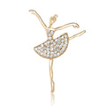 Alloy Rhinestone Dancing Girl Brooch Pin For Women's Clothing view 5