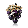 Rhinestone Alloy Grape Brooch Pin For Women's Dress Decoration view 5
