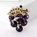 Rhinestone Alloy Grape Brooch Pin For Women's Dress Decoration view 2