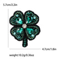 Alloy Rhinestone Four Leaf Clover Brooch Pin For Women Apparel view 6