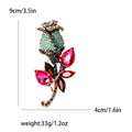 Alloy Rhinestone Rose Brooch For Women's Floral Clothing Decoration view 6