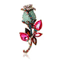 Alloy Rhinestone Rose Brooch For Women's Floral Clothing Decoration view 5