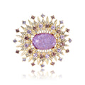 Vintage Alloy Rhinestone Sunflower Brooch Pin For Women's Dresses view 5