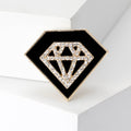 Alloy Rhinestone Diamond Shape Brooch Pin For Women Clothing Decoration view 2