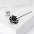 Black Plated Alloy Alice Style Brooch Pin For Womens Clothing view 2