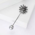 Black Plated Alloy Alice Style Brooch Pin For Womens Clothing view 3