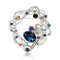 Alloy Rhinestone Geometric Bird Nest Brooch For Women Clothing view 5