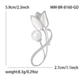 Alloy Tulip Brooch Light Luxury Women Dress Blazer Lapel Pin view 4