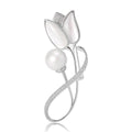 Alloy Tulip Brooch Light Luxury Women Dress Blazer Lapel Pin view 5