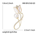 Alloy Tulip Brooch Light Luxury Women Dress Blazer Lapel Pin view 6