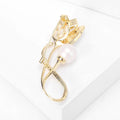 Alloy Tulip Brooch Light Luxury Women Dress Blazer Lapel Pin view 3